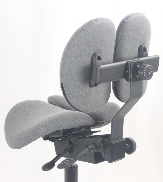 Split Seat Saddle Chair With Double Adjustable Backrest