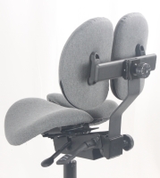 Split Seat Saddle Chair With Double Adjustable Backrest