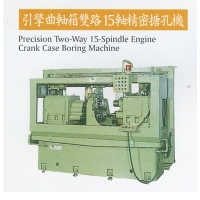 Two-way, 15-spindle precision boring machine for motorcycle crankcases