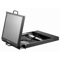 Dual rail LCD keyboard drawer