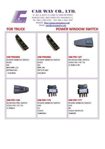 TRUCK POWER WINDOW SWITCH