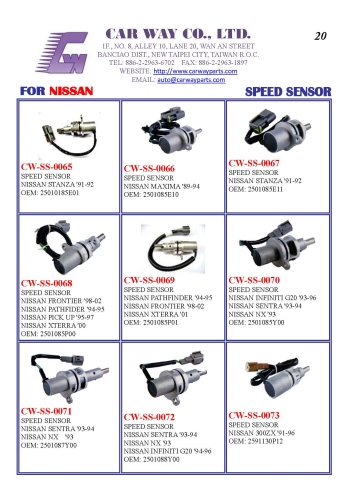 NISSAN SPEED SENSORS