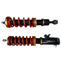 Vertical-strut shock absorber