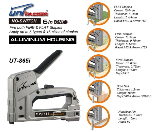 5 in 1 aluminum staple gun tacker