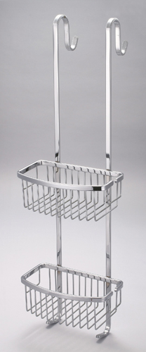 2 tier brass shower caddy