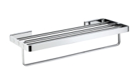 Towel rack with bar