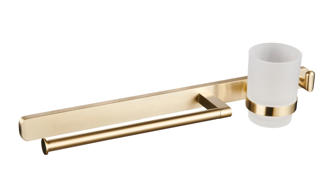 Brushed Brass Towel Ring