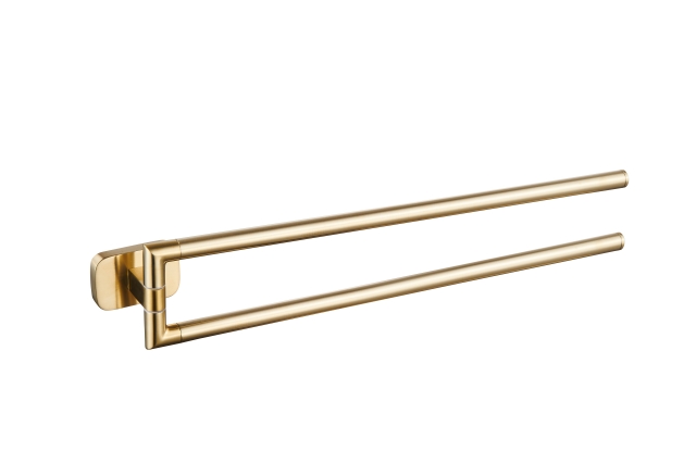 Double Split Rail Brushed Brass