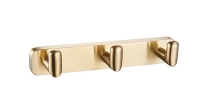 Triple Robe Hook Brushed Brass