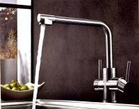 Stainless steel  3WAY DUAL HANDLE SINK MIXER