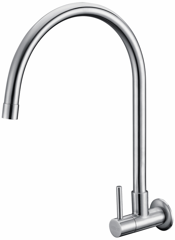 Stainless steel WALL-MOUNTED SINK COLD TAP(L-type)