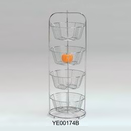 4-Tier wire basket rack