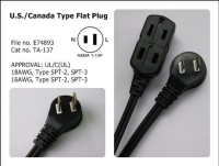 U.S./Canada Type Flat Plug