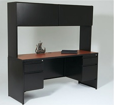 Full End Panel Desk w/ Double Pedestal