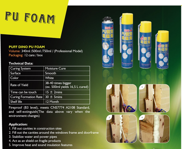 One Component PU Foam-pipe Type