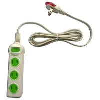 Household power strip (1-switch, 3-socket, 6ft)