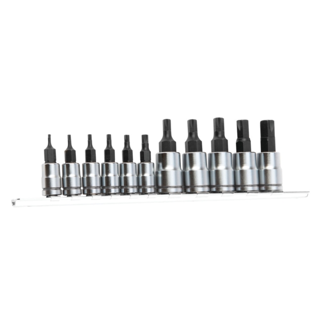 11Pc Bolt Extractor Hex Bit Socket Set (SAE)