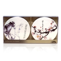 Art Absorbing Ceramic Coasters by Hao Nian Ou