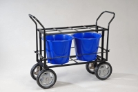 Garden cart with 2 shelves