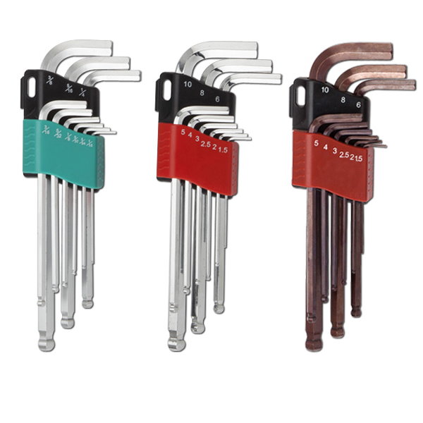 Long ball-point hex key wrench set