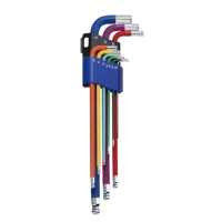 Magnetic ball-point/hex key wrench set (short, long, extra long)