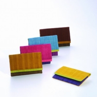 Nice Meet You–Naturally-dyed Hand-woven 
Three Color Silk Card Holders