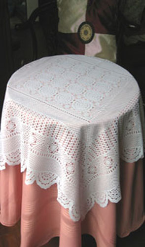 Vinyl Crochet Lace Table Cloth