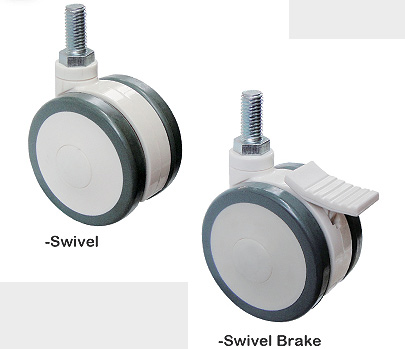 Twin Wheel Noiseless Caster