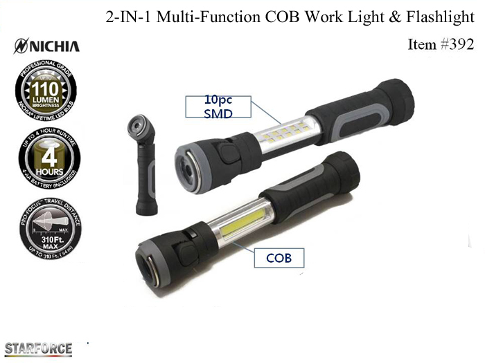 2-IN-1 Multi-Function COB Work Light & Flashlight