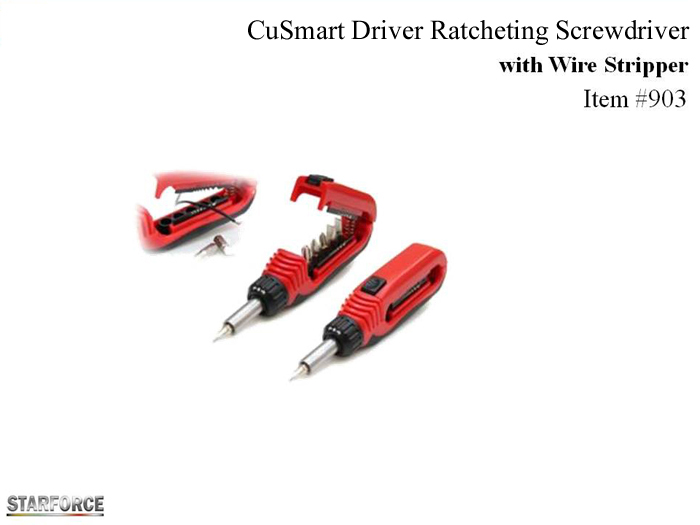 CutSmart Driver Ratcheting Screwdriver with Wire Stripper