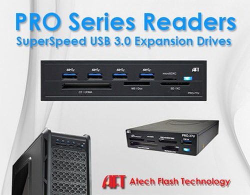 Atech Flash Technology Pro系列USB3.0嵌入式内接读卡机