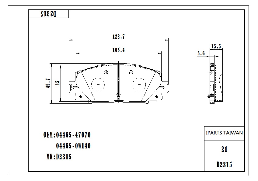 BRAKE PAD-TOYOTA PRIUS HYBRID