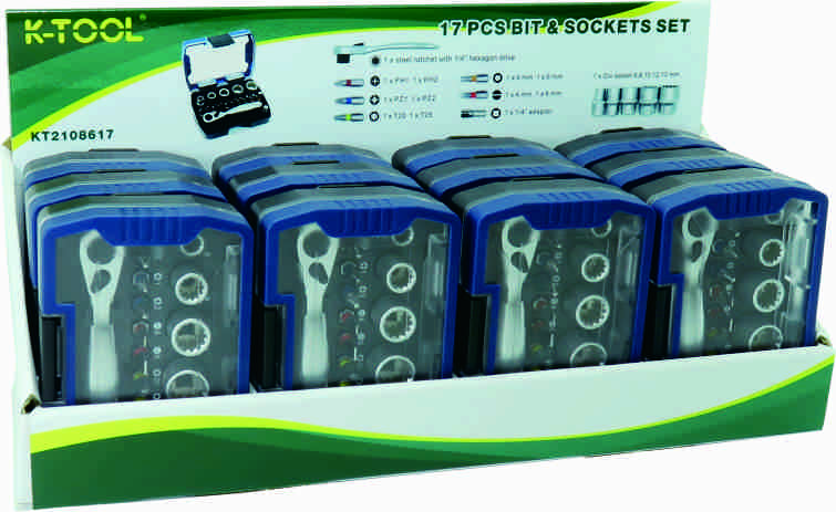 17 - PIECE BIT & SOCKETS SET