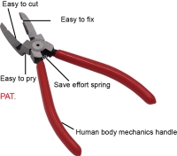 REMOVAL/TRIM PLASTIC RIVETS BUCKLE CLAMP PLIERS