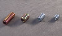 Slotted, threaded inserts