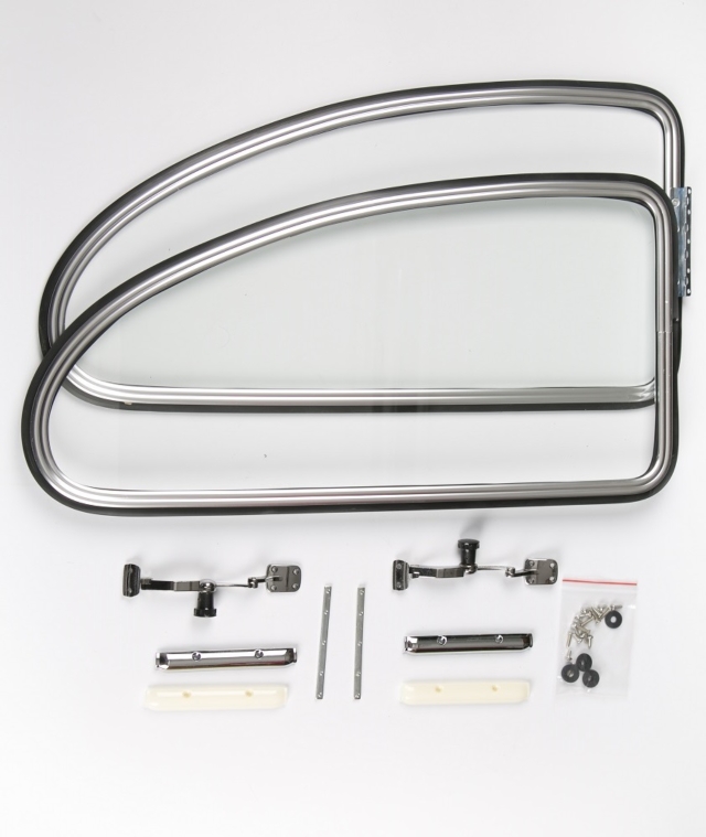 VW Early T1 Beetle Bug Rear Side Popout Window Complete Kits 1950-1964