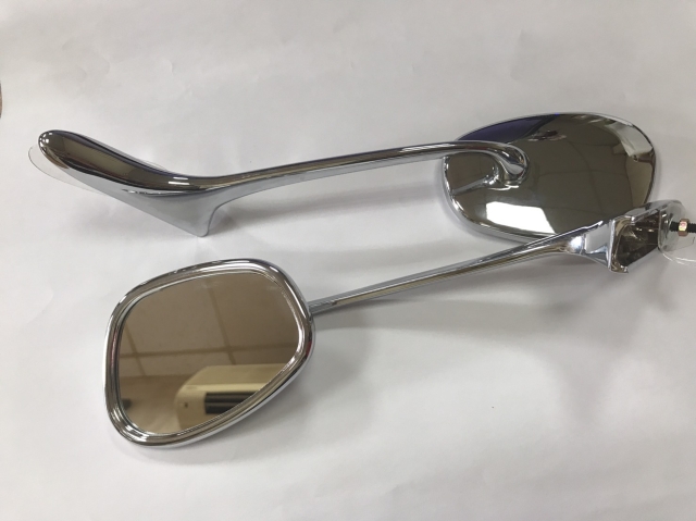 VW SWAN NECK MIRRORS, PAIR, BEETLE 1949-1966