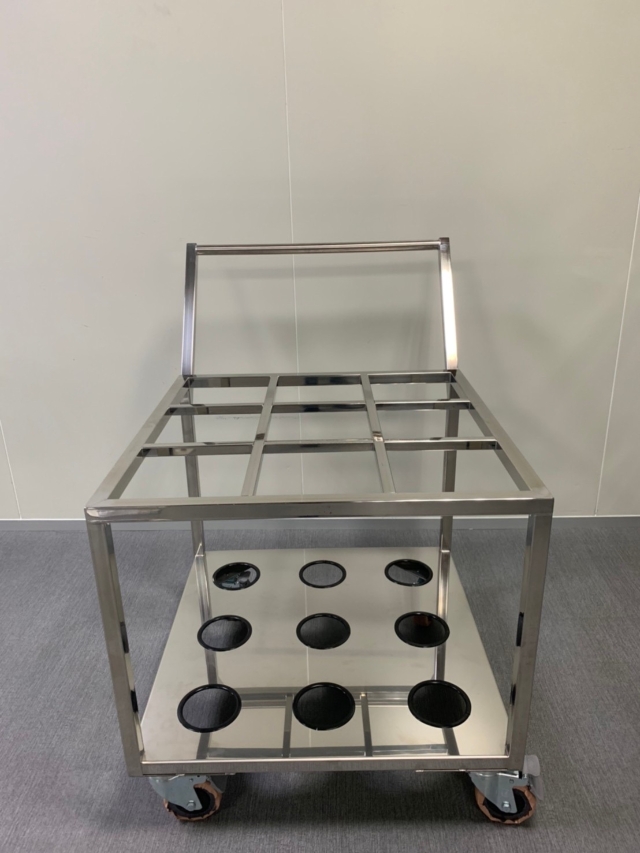 Cleanroom stainless steel carts/trolleys