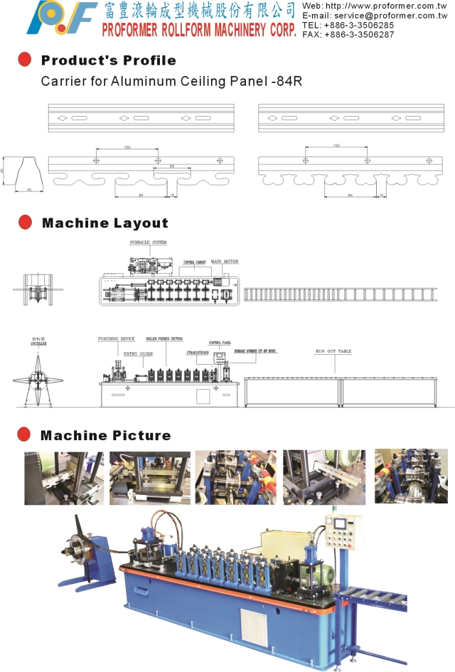 Carrier for Aluminum Ceiling Panel-84R