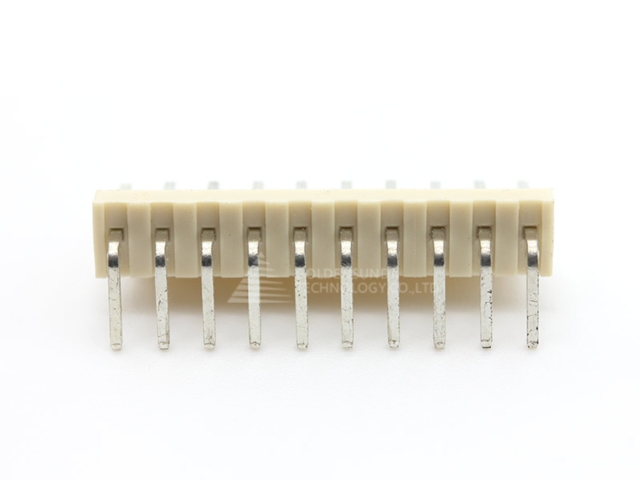 线对版连接器, pitch 2.50mm, DIP 90, 单排, circuits : 02 - 10 pins