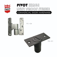 Pivot Hinge and Dust Proof Strike