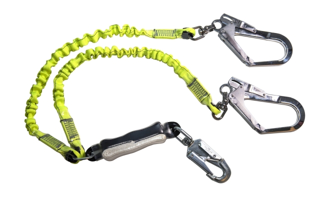 Shock absorbing lanyard