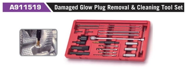 A911519 Damaged Glow Plug Removal & Cleaning Tool Set