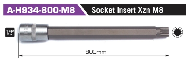 A-H934-800-M8 Socket Insert Xzn M8