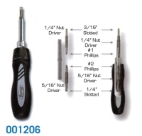 001206 6 In 1 Ratchet Screwdriver