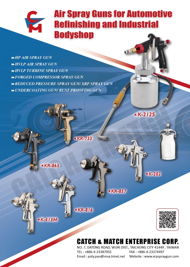 Air Spray Guns for Automotive Refinishing and Industrial Bodyshop