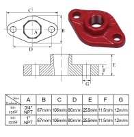 Pumps Accessories adapter thread-flange