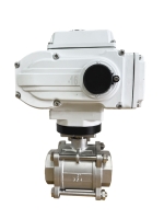 HJV-516-03  1000 WOG 3-PC Mount direct type ball valve(Electric)