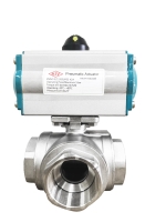 HJV-517-01  1000 WOG threaded 3-way valve (Pneumatic)