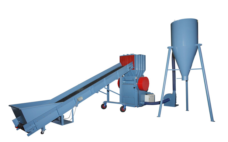 CONVEYOR+CRUSHER+BLOWER & CYCLONE